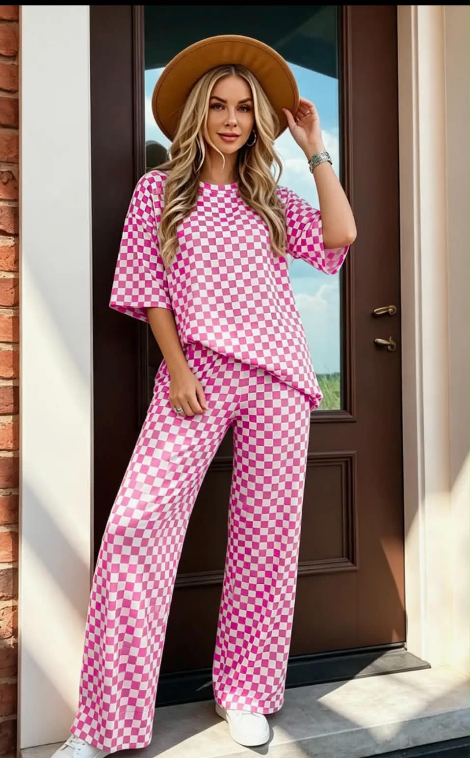 Checkered Past Pants Set